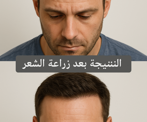 "Smiling man showing improved hair density after PRP hair treatment in Dubai clinic"