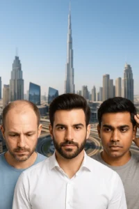 Result after 1 year from Global Hair Dubai clinic