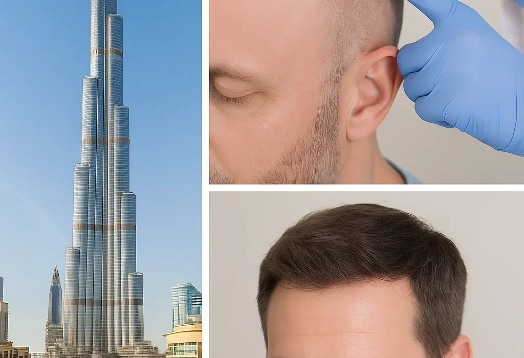 Real before and after results of hair transplant in Dubai using FUE and DHI techniques – 2025
