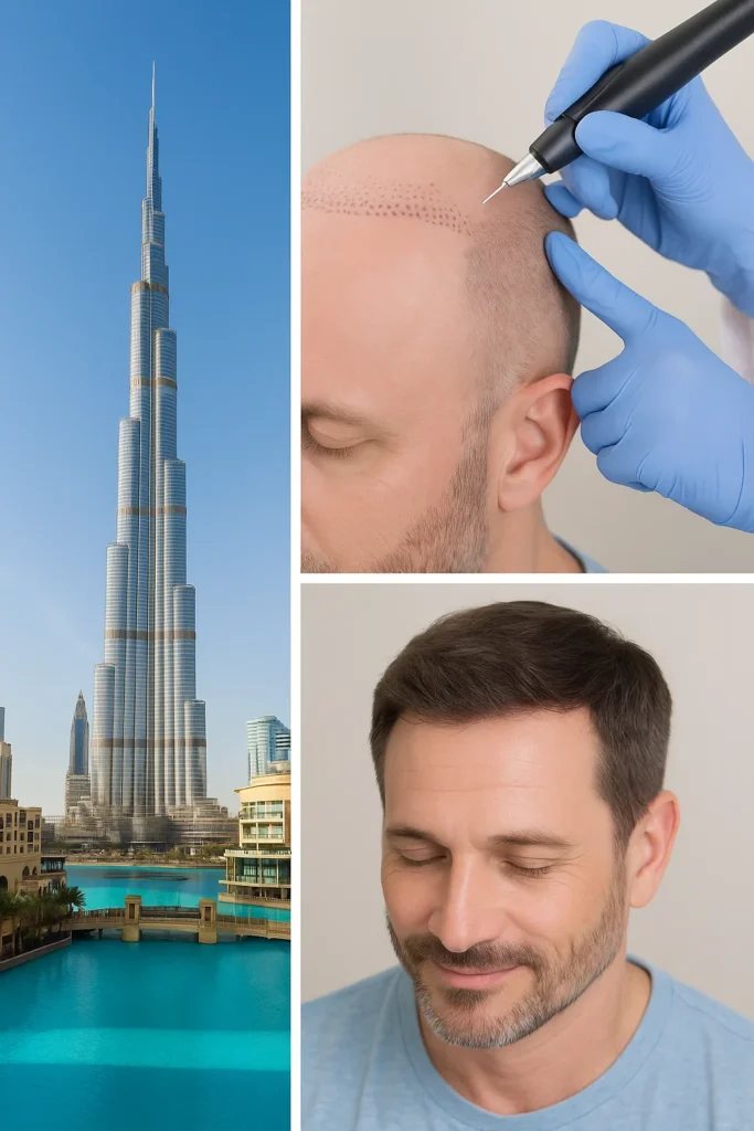 Real before and after results of hair transplant in Dubai using FUE and DHI techniques – 2025